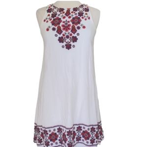 Dress Boho Floral White Xhilaration Small Sleeveless Sundress Open Back